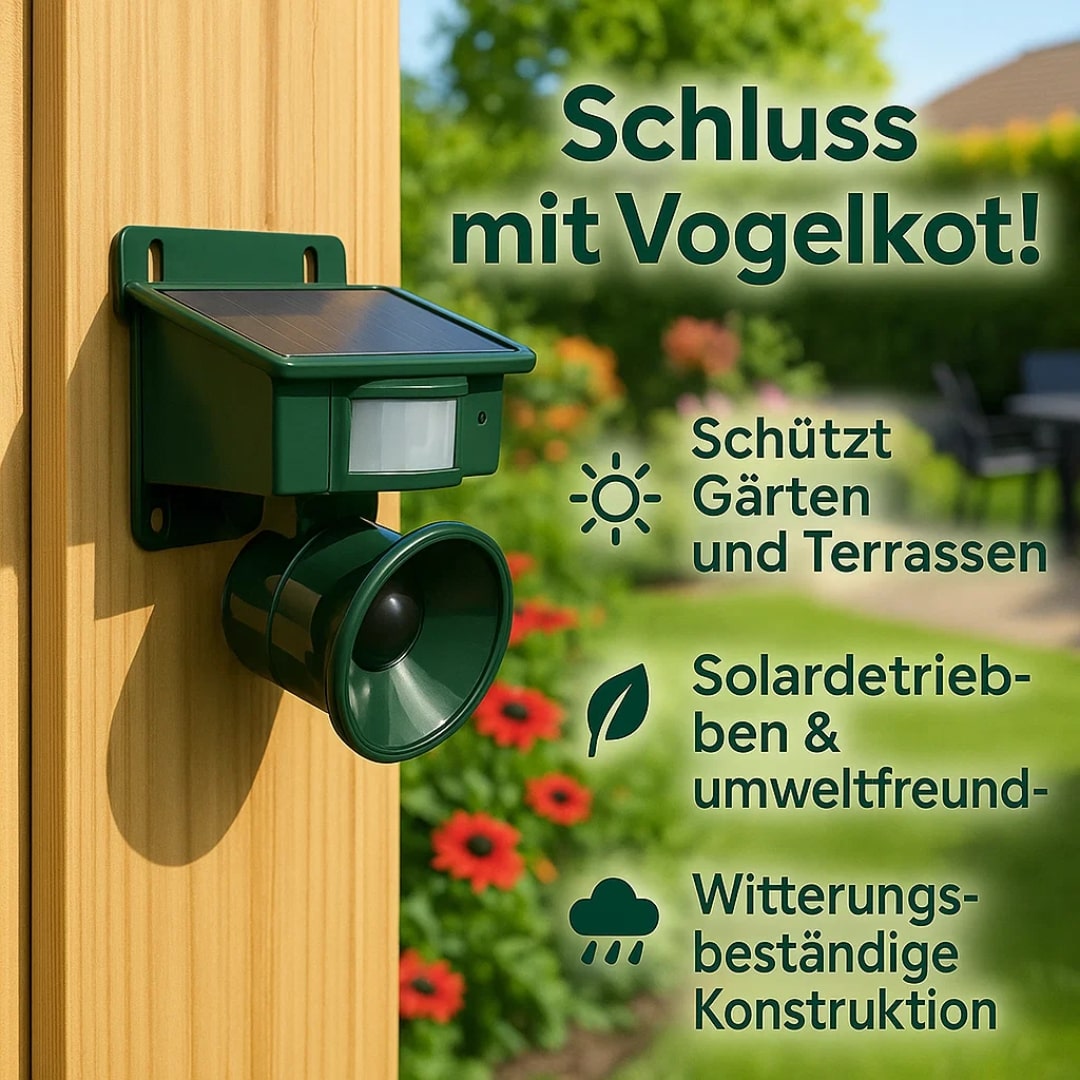 Duiven verjagen van balkon & tuin | Vogelafschrik apparaat | VogelBlock