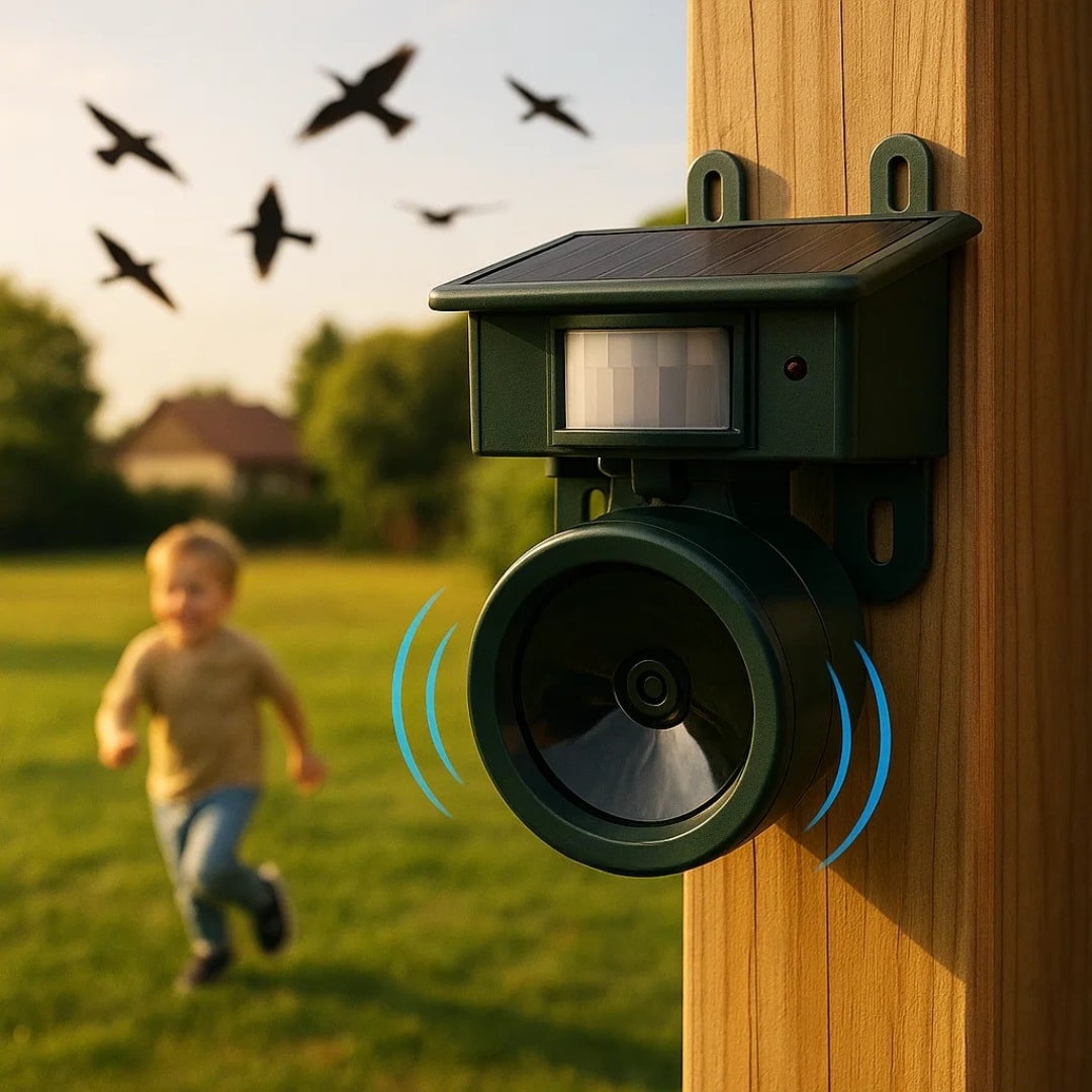 Duiven verjagen van balkon & tuin | Vogelafschrik apparaat | VogelBlock