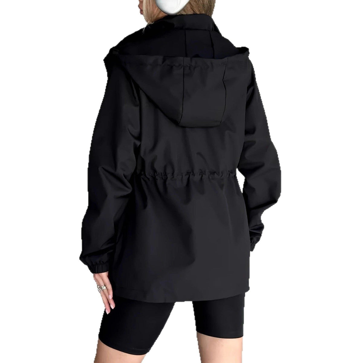Dames Regenjas met Voering – Waterdichte Parka met Verstelbare Taille