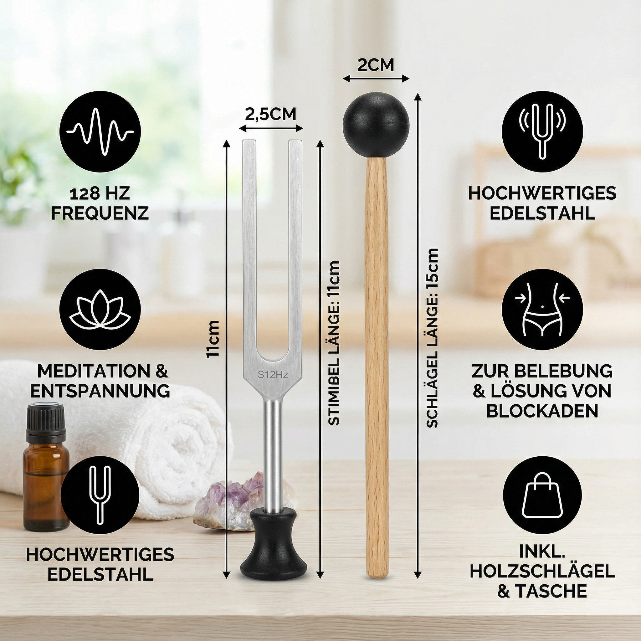 128 Hz Genezing en Klank Instrument