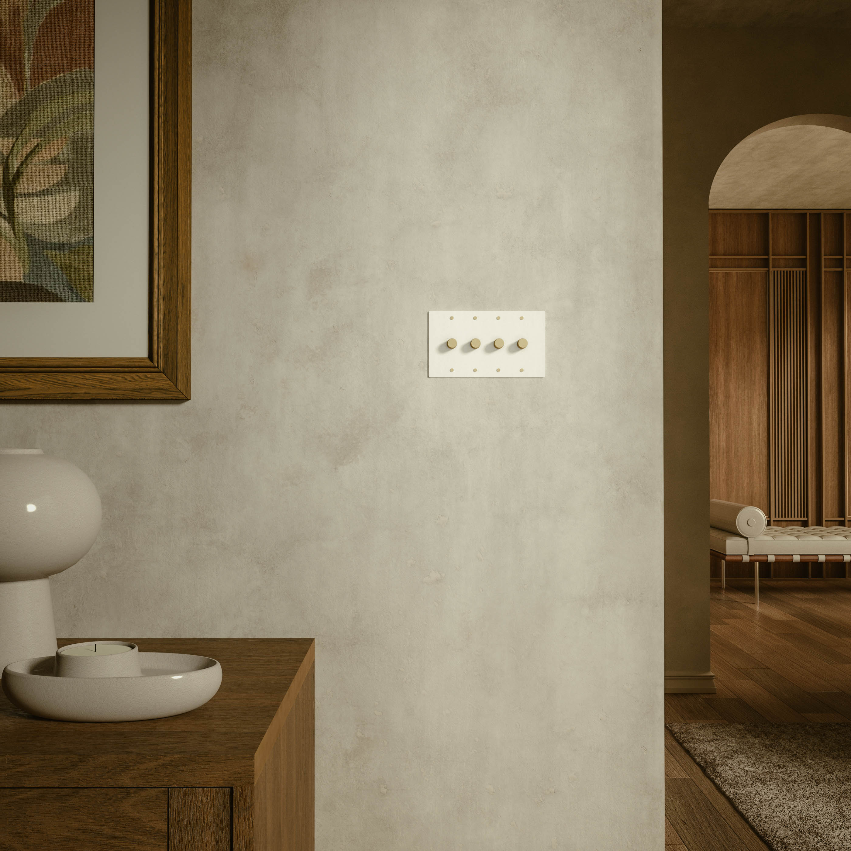 Messing Dimmer Schakelaar