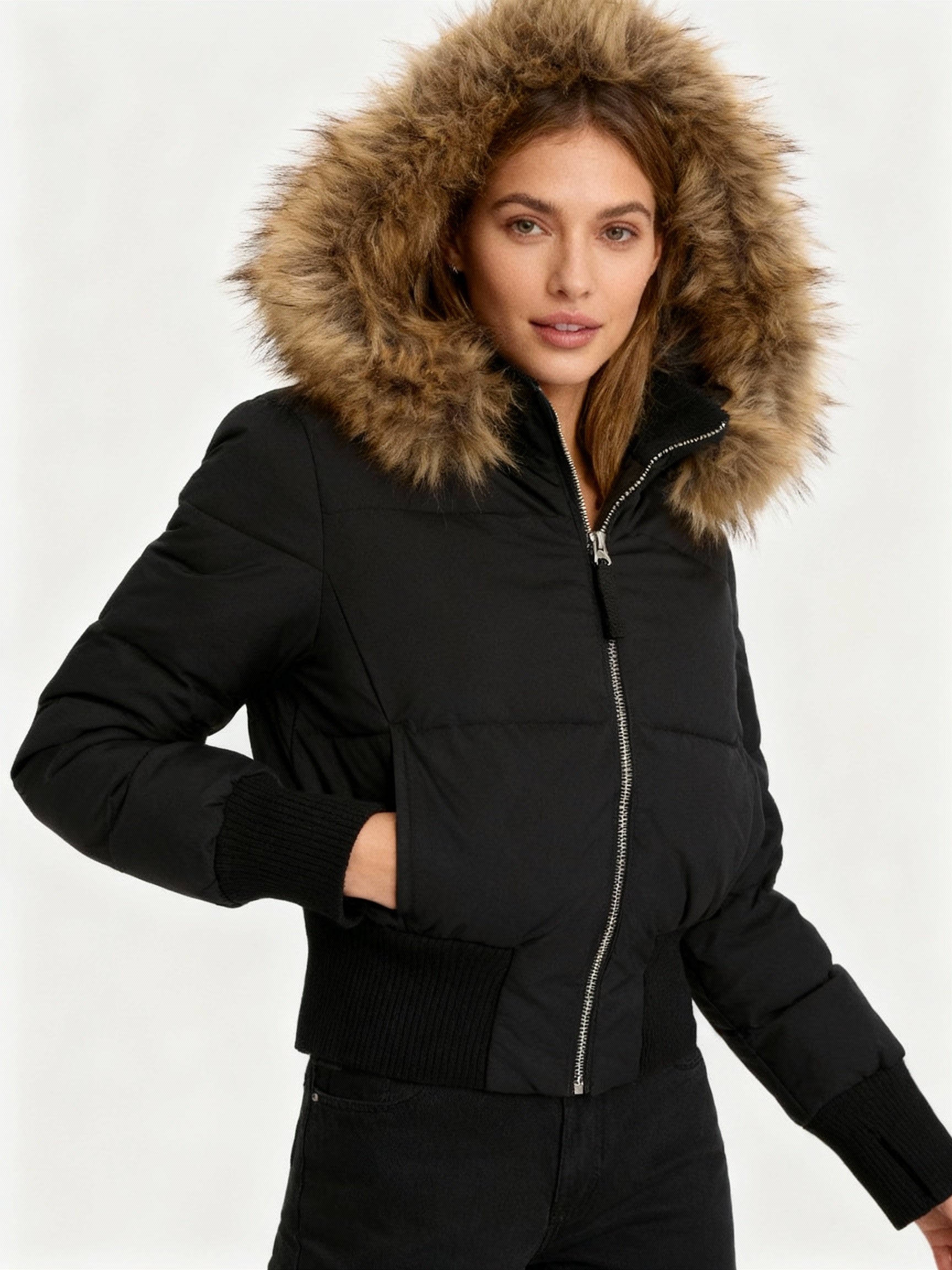 Dames Gewatteerde Winterjas met Warme & Afneembare Kapuchon | Heidi-Mode