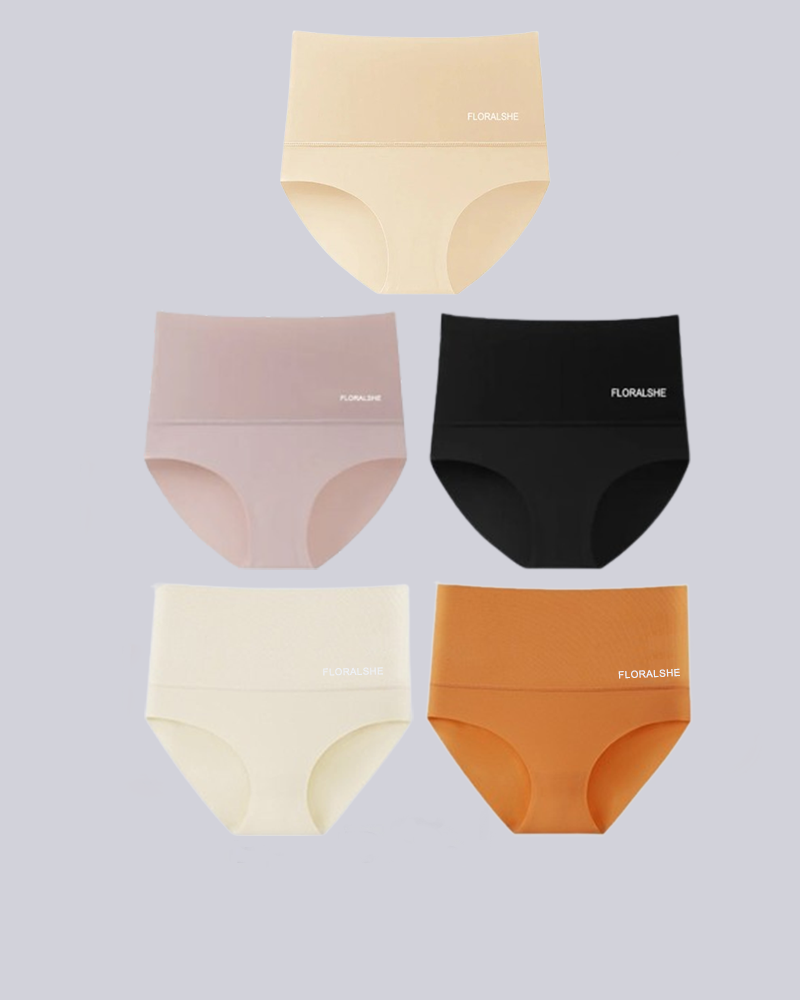 LuxeSilhouette 5-Pack Hoge Taille Slipjes | Perfecte buikcontrole voor een slanker figuur