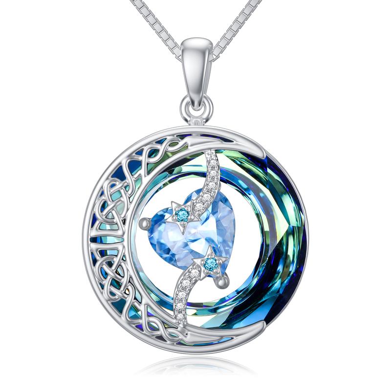 Lunara | 18K Goud Geplateerde Geboortesteen Ketting Maansster Ontwerp