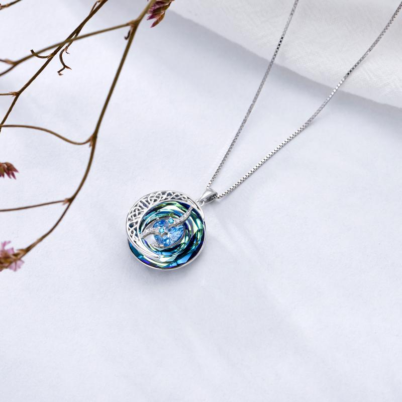 Lunara | 18K Goud Geplateerde Geboortesteen Ketting Maansster Ontwerp
