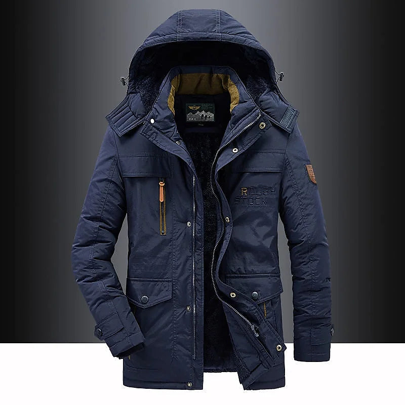 Casual Quilted Parka Jacket for Men