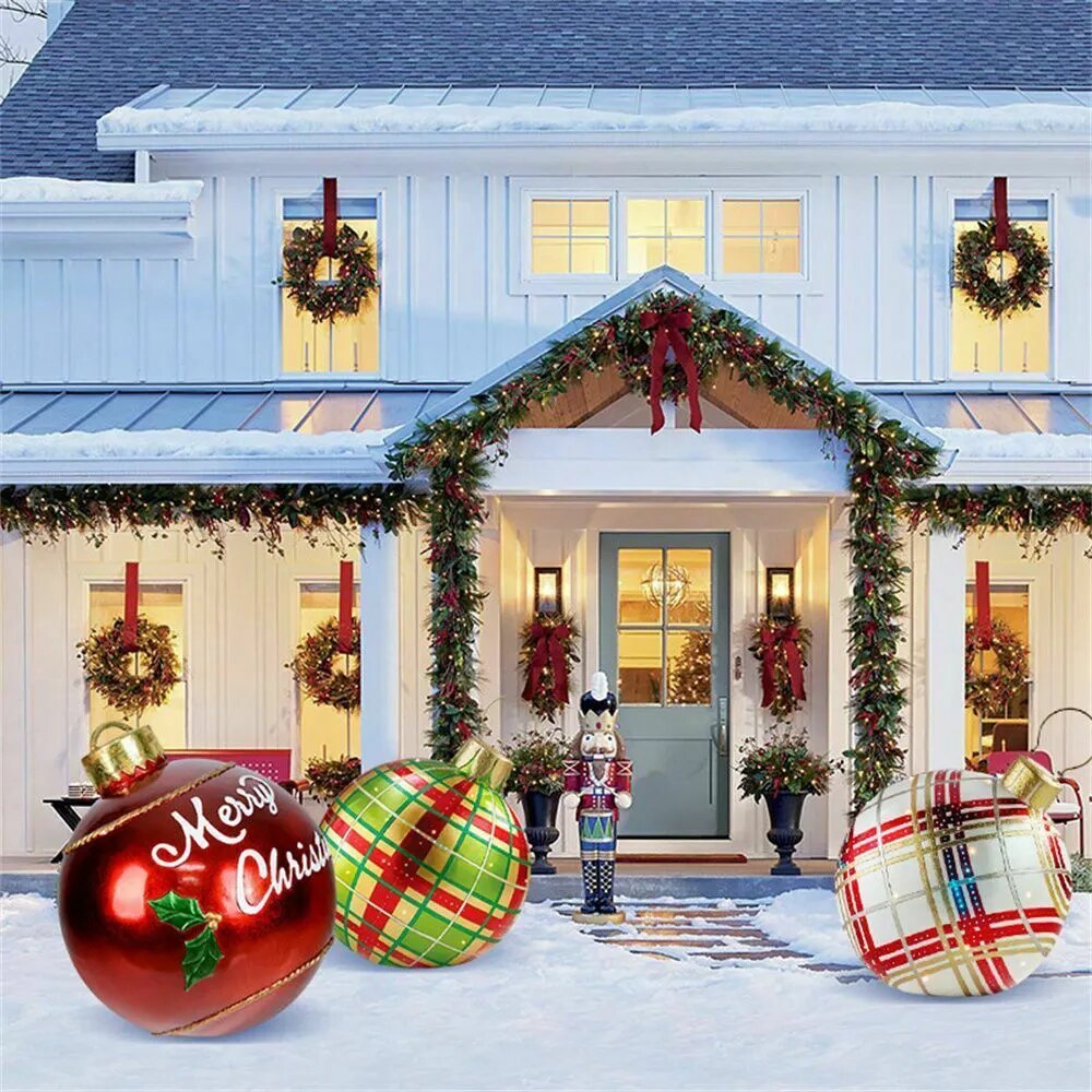 XL Christmas Kerstballen – Weerbestendige Jumbo Kerstdecoratie voor Binnen & Buiten